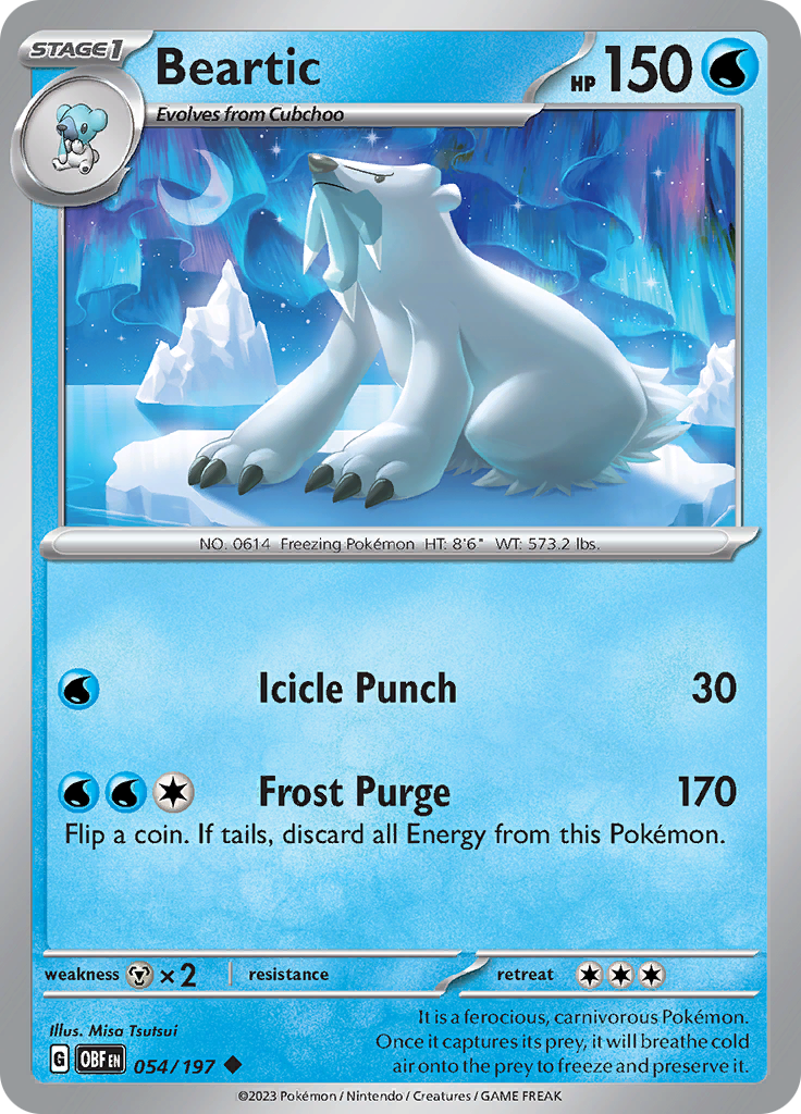 Beartic (054/197) [Scarlet & Violet: Obsidian Flames] Reverse Holofoil