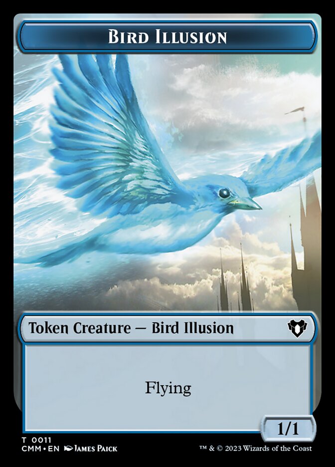 Thopter // Bird Illusion Double-Sided Token [Commander Masters Tokens] Foil