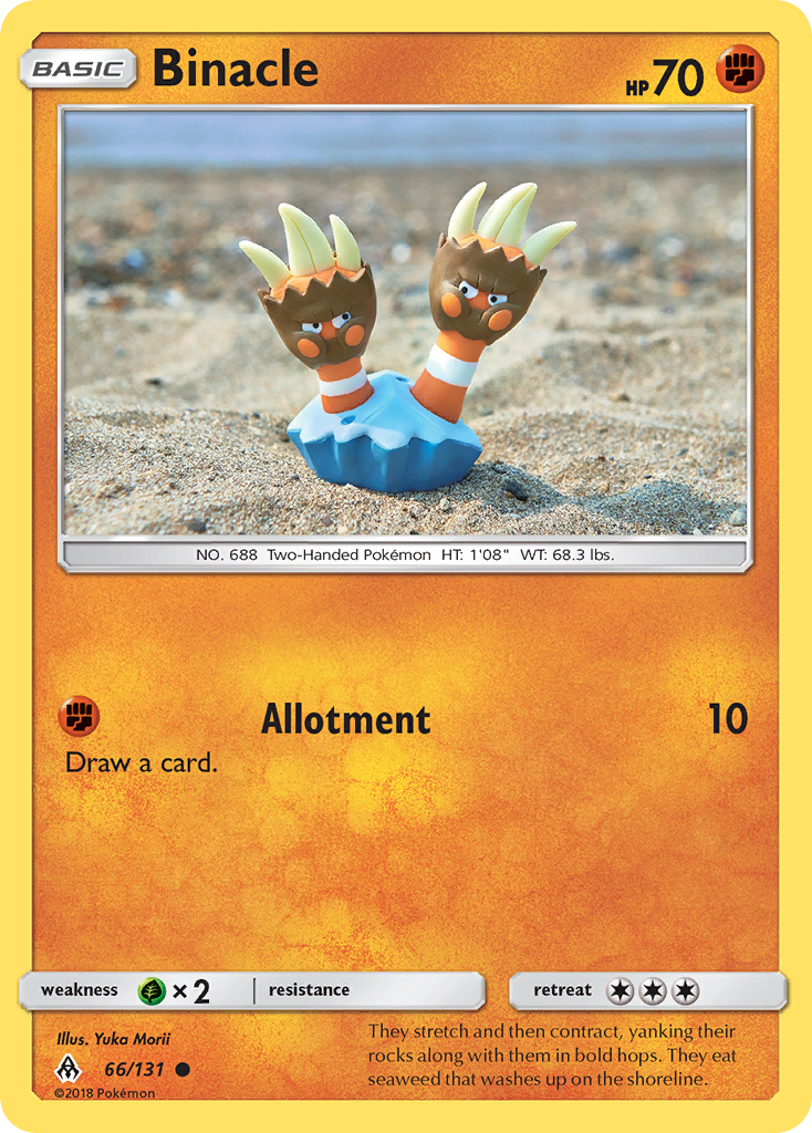 Binacle (66/131) [Sun & Moon: Forbidden Light] Reverse Holofoil