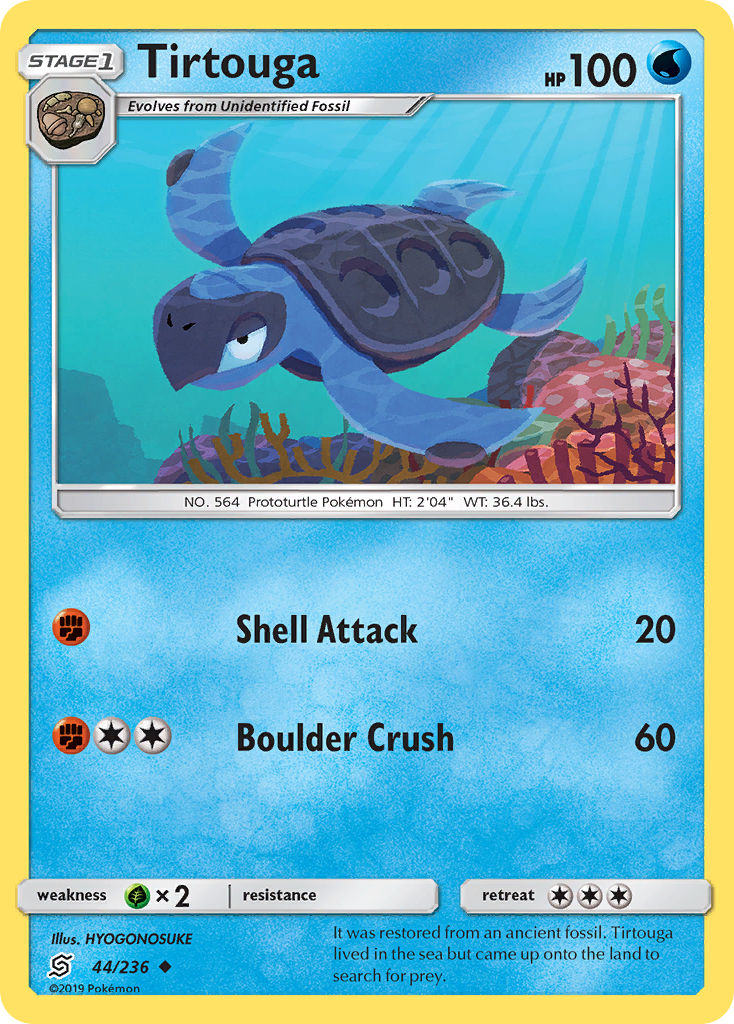 Tirtouga (44/236) [Sun & Moon: Unified Minds] Reverse Holofoil