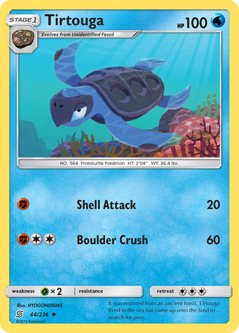 Tirtouga (44/236) [Sun & Moon: Unified Minds] Reverse Holofoil