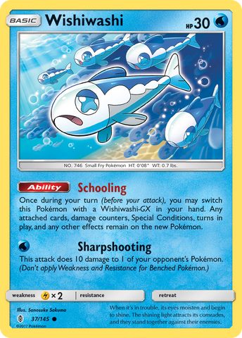 Wishiwashi (37/145) [Sun & Moon: Guardians Rising] Reverse Holofoil