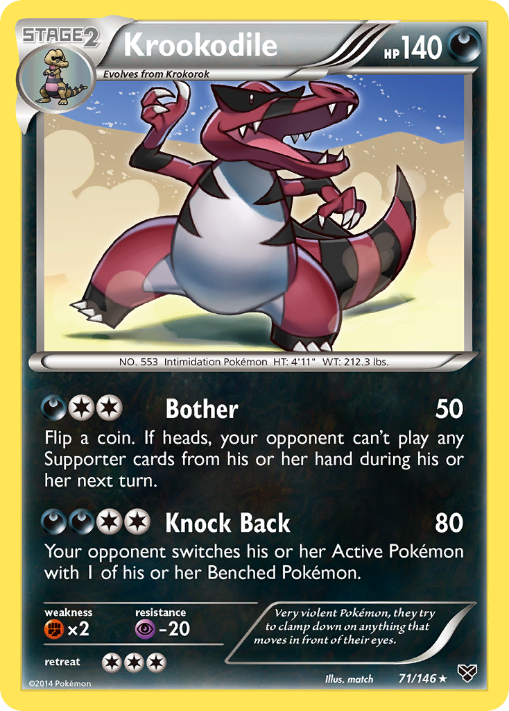 Krookodile (71/146) [XY: Base Set] Reverse Holofoil