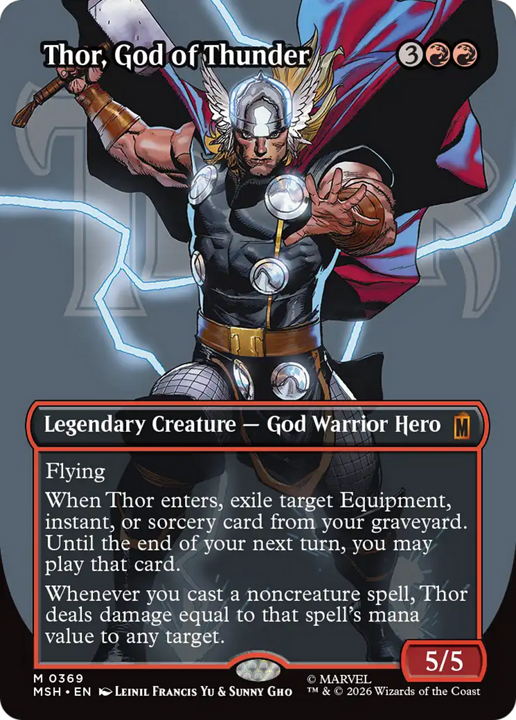 Thor, God of Thunder (Borderless) (0369) [Marvel Super Heroes] Foil