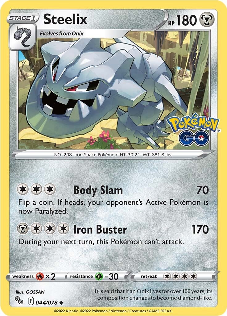 Steelix (044/078) [Pokémon GO] Reverse Holofoil
