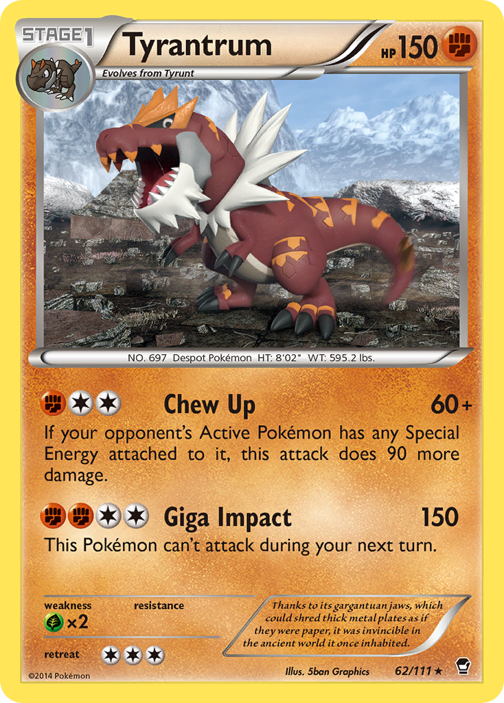 Tyrantrum (62/111) [XY: Furious Fists] Reverse Holofoil