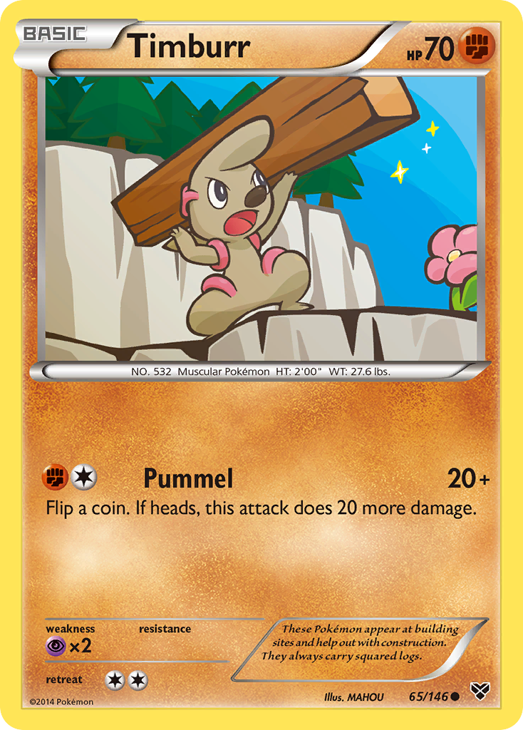 Timburr (65/146) [XY: Base Set] Reverse Holofoil