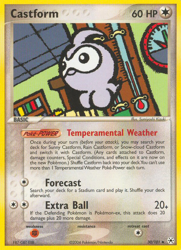 Castform (30/101) [EX: Hidden Legends] Reverse Holofoil
