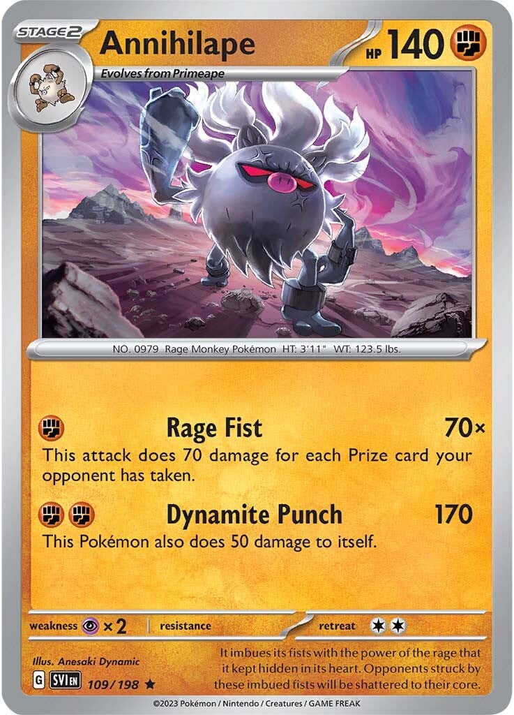 Annihilape (109/198) [Scarlet & Violet: Base Set] Reverse Holofoil
