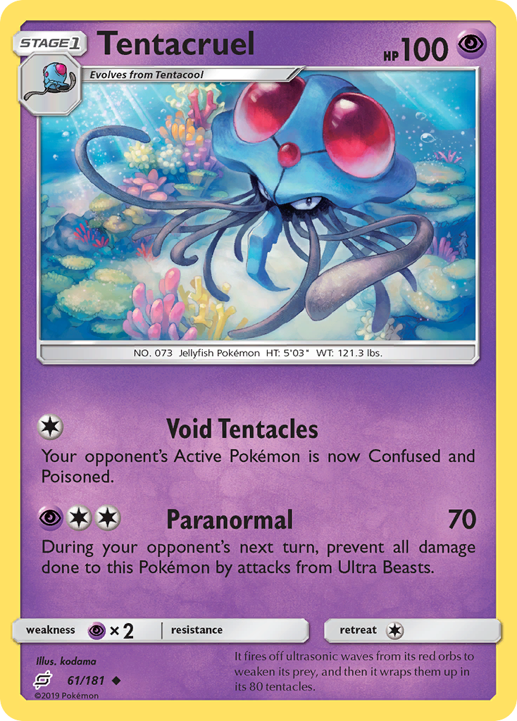 Tentacruel (61/181) [Sun & Moon: Team Up] Reverse Holofoil
