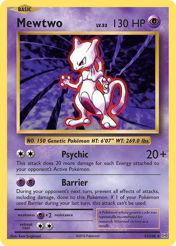 Mewtwo (51/108) [XY: Evolutions] Reverse Holofoil