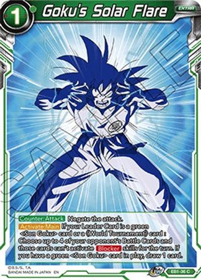 Goku's Solar Flare (EB1-36) [Battle Evolution Booster] Parallel Foil