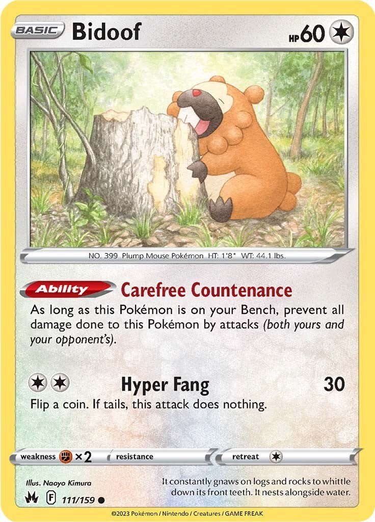 Bidoof (111/159) [Sword & Shield: Crown Zenith] Reverse Holofoil