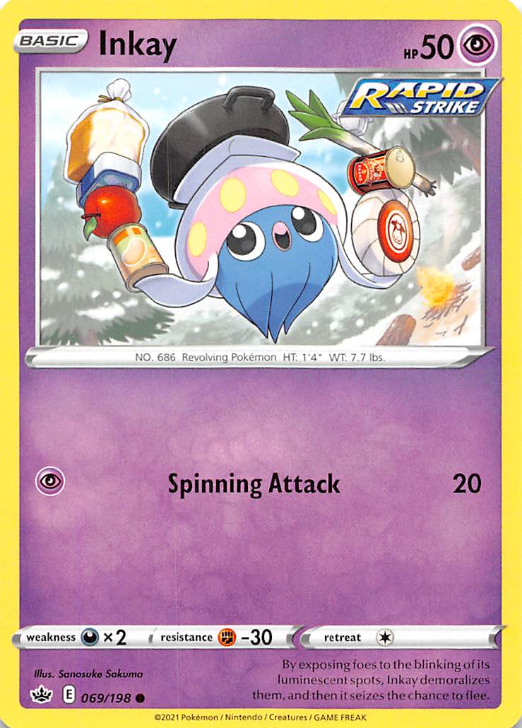 Inkay (069/198) [Sword & Shield: Chilling Reign] Reverse Holofoil