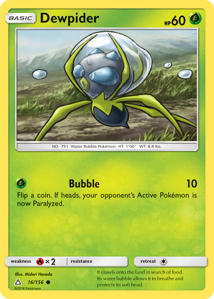 Dewpider (16/156) [Sun & Moon: Ultra Prism] Reverse Holofoil