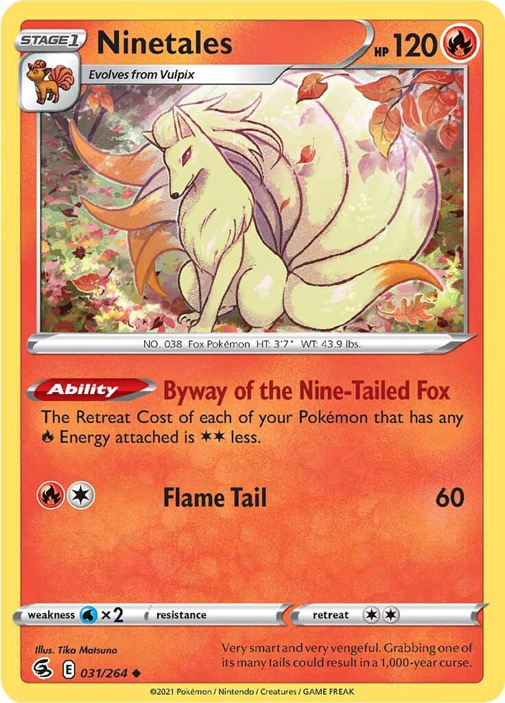 Ninetales (031/264) [Sword & Shield: Fusion Strike] Reverse Holofoil