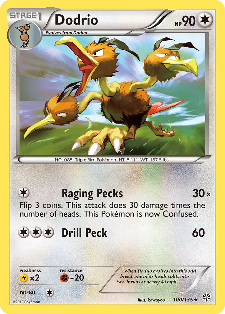 Dodrio (100/135) [Black & White: Plasma Storm] Reverse Holofoil