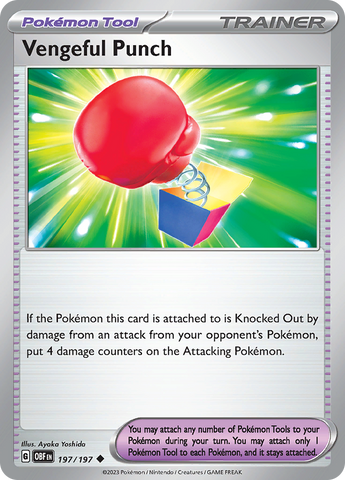 Vengeful Punch (197/197) [Scarlet & Violet: Obsidian Flames] Reverse Holofoil