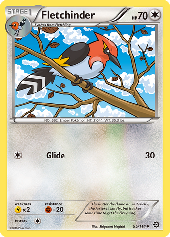 Fletchinder (95/114) [XY: Steam Siege] Reverse Holofoil