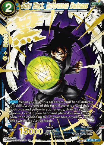 Goku Black, Unforeseen Darkness (Alternate Art) (P-124) [Special Anniversary Set 2021] Parallel Foil