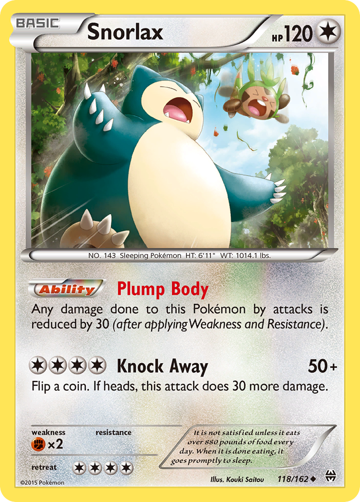 Snorlax (118/162) [XY: BREAKthrough] Reverse Holofoil