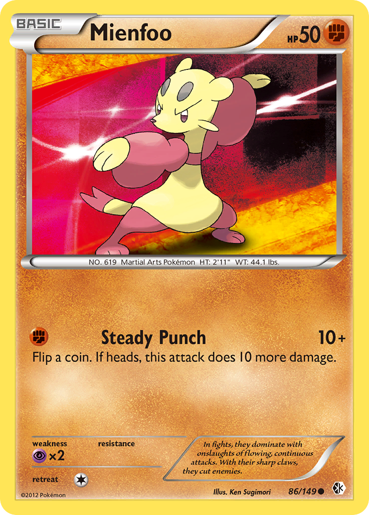 Mienfoo (86/149) [Black & White: Boundaries Crossed] Reverse Holofoil