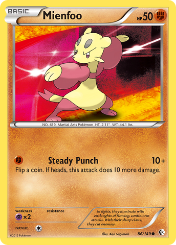 Mienfoo (86/149) [Black & White: Boundaries Crossed] Reverse Holofoil