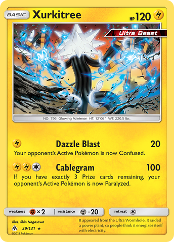 Xurkitree (39/131) [Sun & Moon: Forbidden Light] Reverse Holofoil