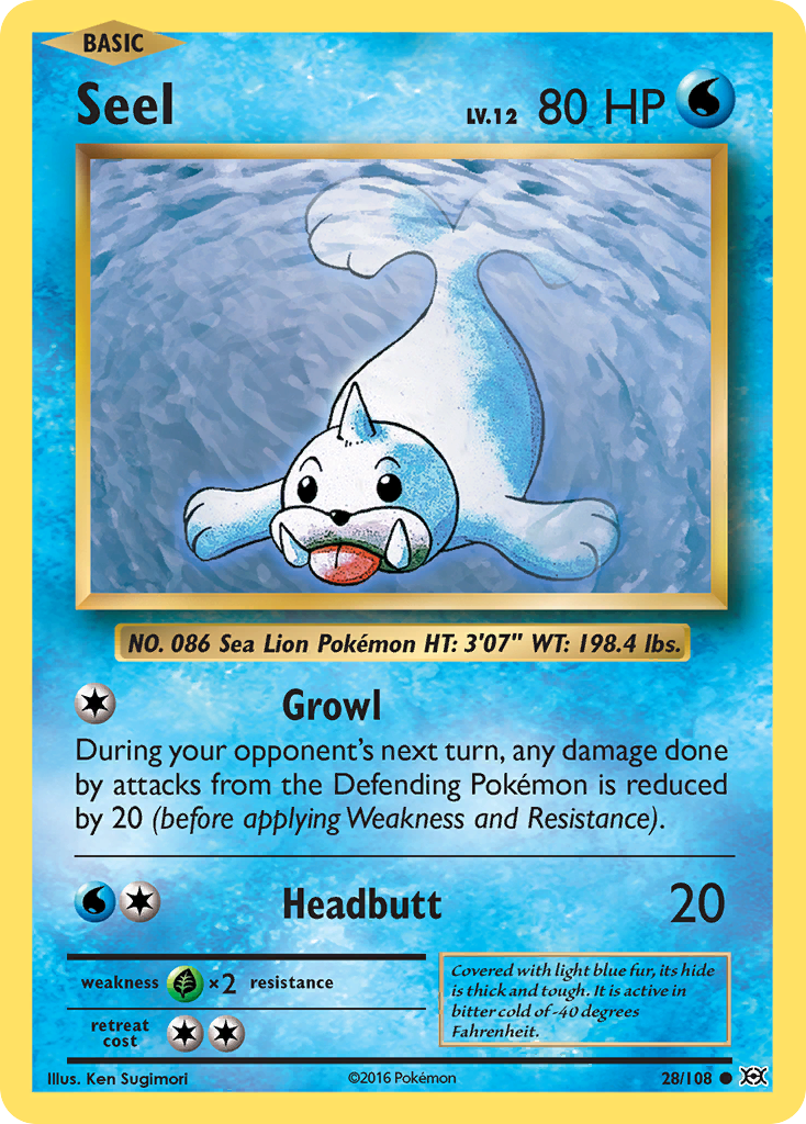 Seel (28/108) [XY: Evolutions] Reverse Holofoil