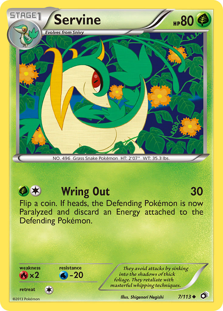 Servine (7/113) [Black & White: Legendary Treasures] Reverse Holofoil