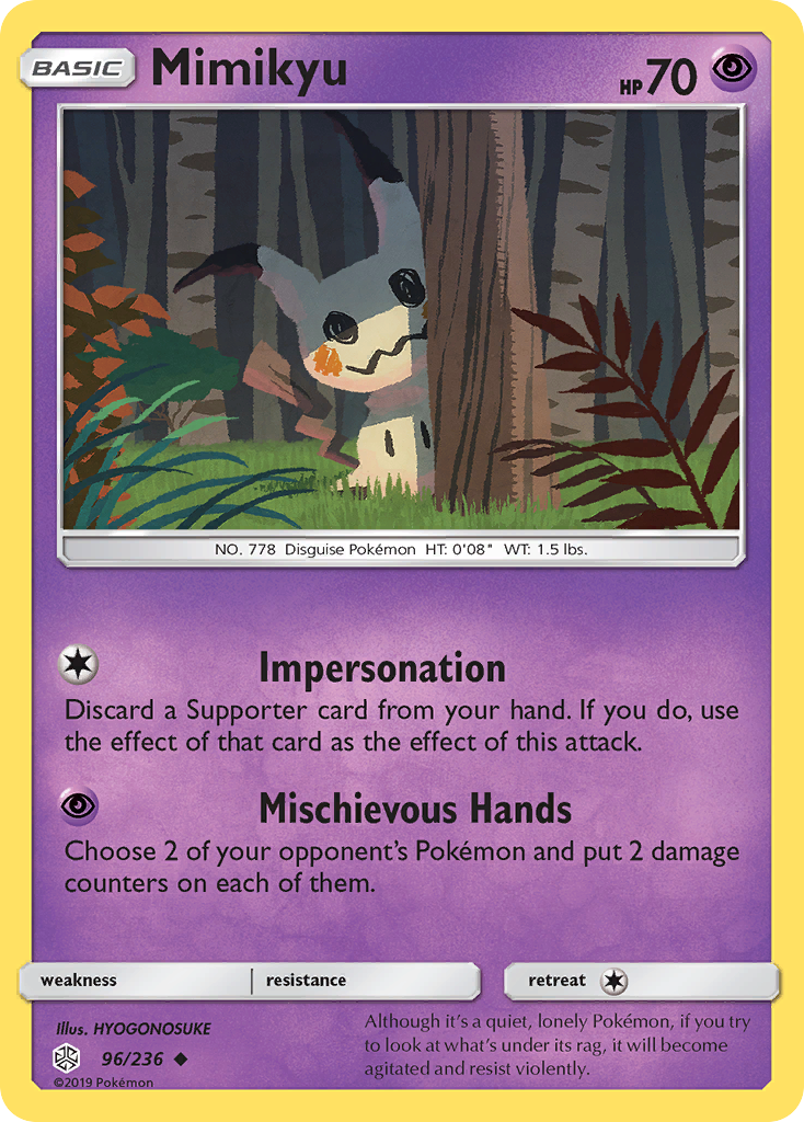 Mimikyu (96/236) [Sun & Moon: Cosmic Eclipse] Reverse Holofoil