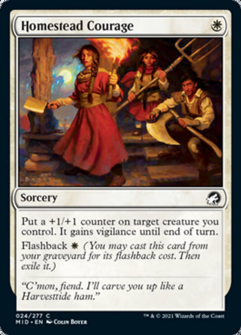 Homestead Courage [Innistrad: Midnight Hunt] Foil