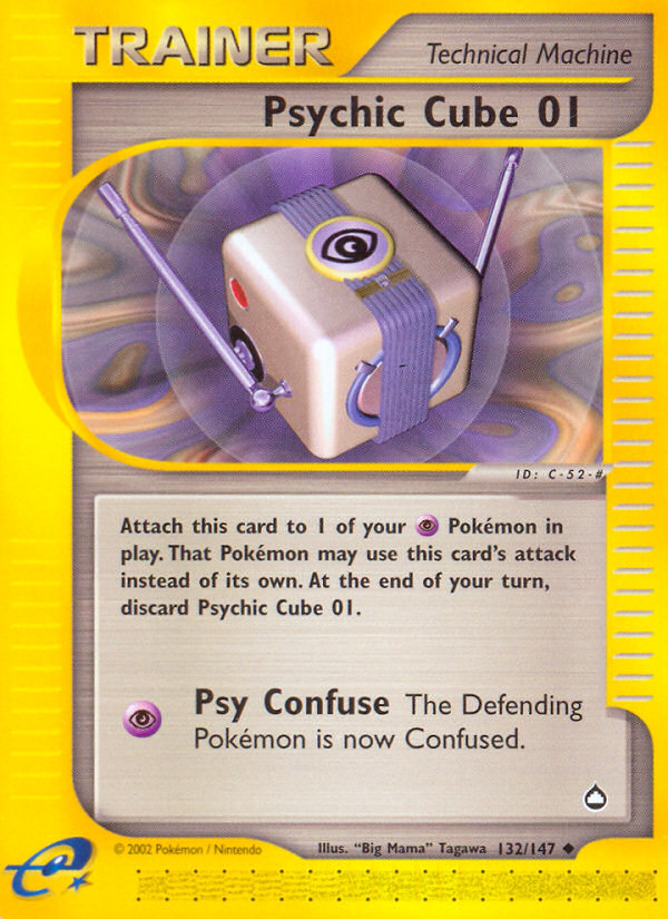 Psychic Cube 01 (132/147) [Aquapolis] Reverse Holofoil