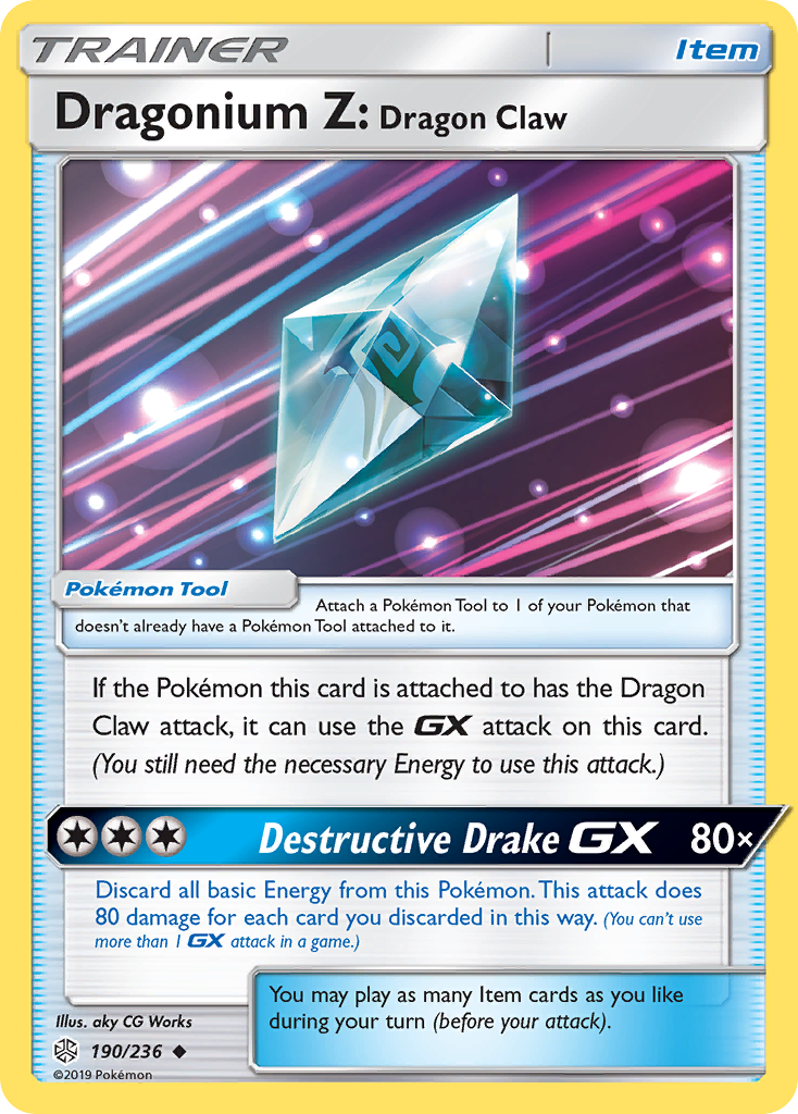 Dragonium Z: Dragon Claw (190/236) [Sun & Moon: Cosmic Eclipse] Reverse Holofoil