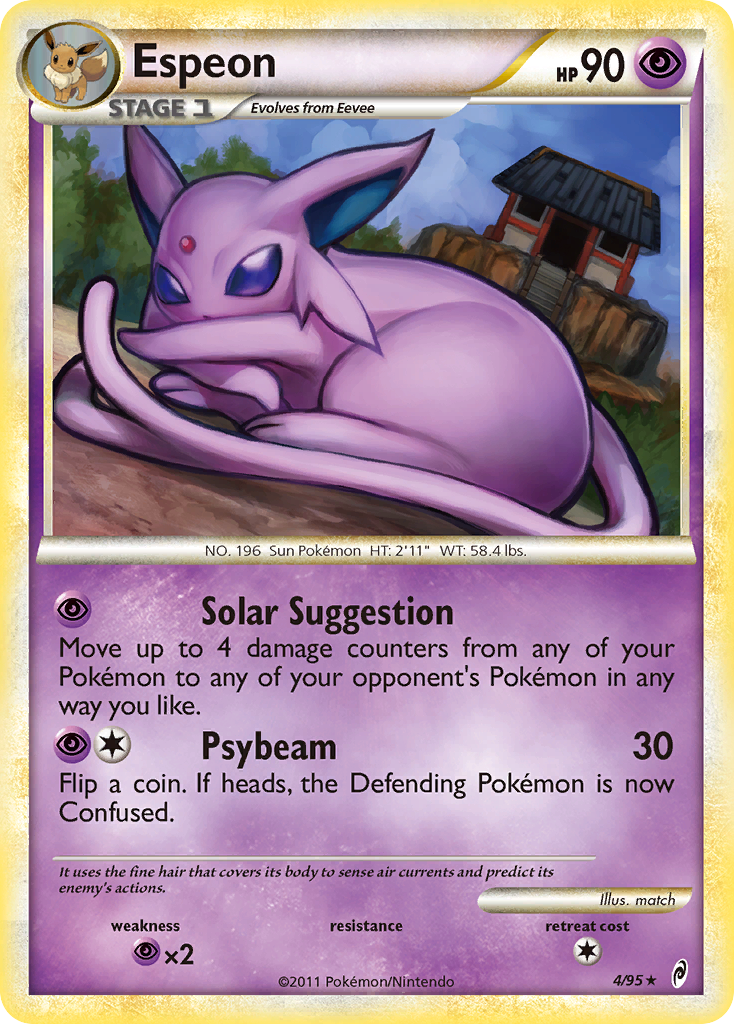 Espeon (4/95) [HeartGold & SoulSilver: Call of Legends] Reverse Holofoil
