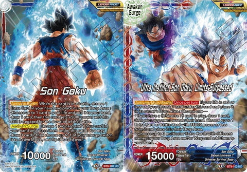 Son Goku // Ultra Instinct Son Goku, Limits Surpassed (BT9-100) [Universal Onslaught] Parallel Foil