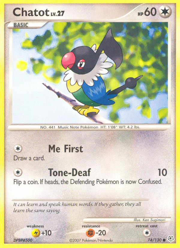 Chatot (74/130) [Diamond & Pearl: Base Set] Reverse Holofoil