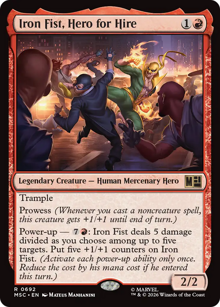Iron Fist, Hero for Hire [Marvel Super Heroes Commander] Foil