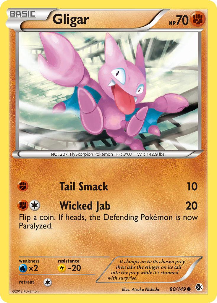 Gligar (80/149) [Black & White: Boundaries Crossed] Reverse Holofoil