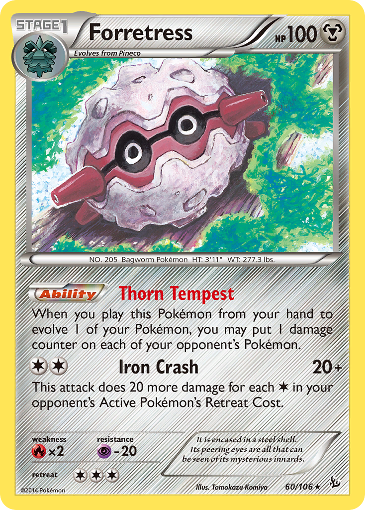 Forretress (60/106) [XY: Flashfire] Reverse Holofoil