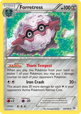 Forretress (60/106) [XY: Flashfire] Reverse Holofoil