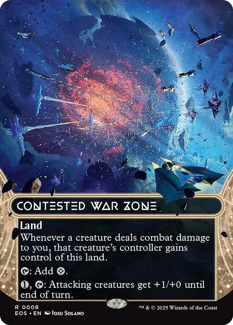 Contested War Zone (0008) (Borderless) [Edge of Eternities: Stellar Sights] Foil