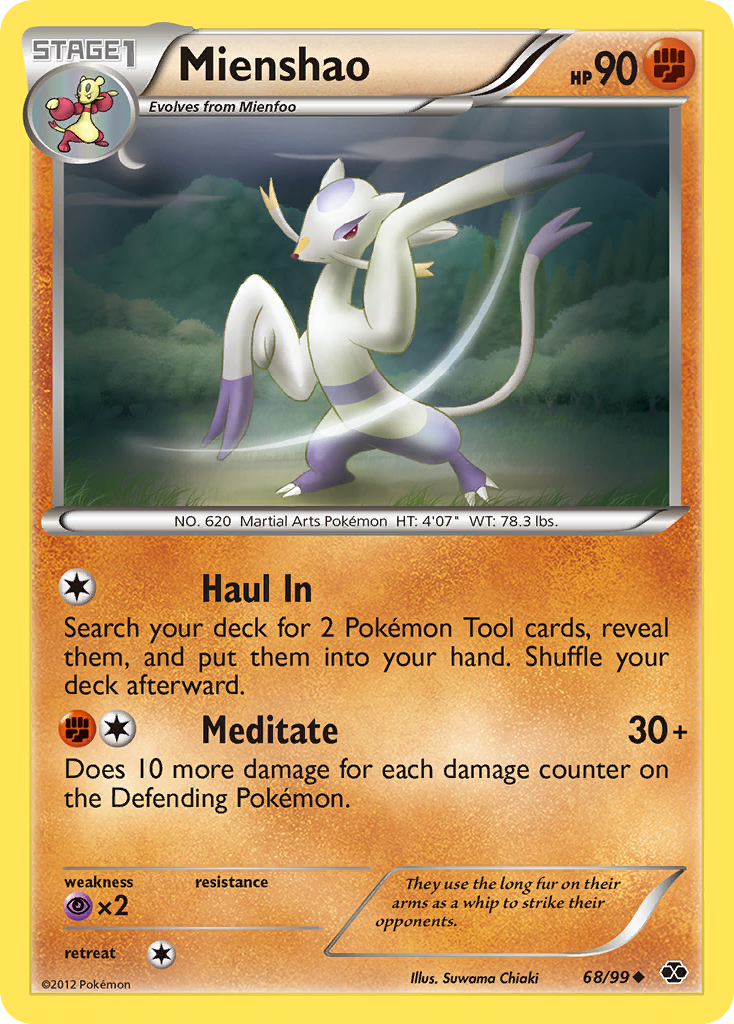 Mienshao (68/99) [Black & White: Next Destinies] Reverse Holofoil