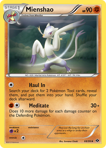 Mienshao (68/99) [Black & White: Next Destinies] Reverse Holofoil