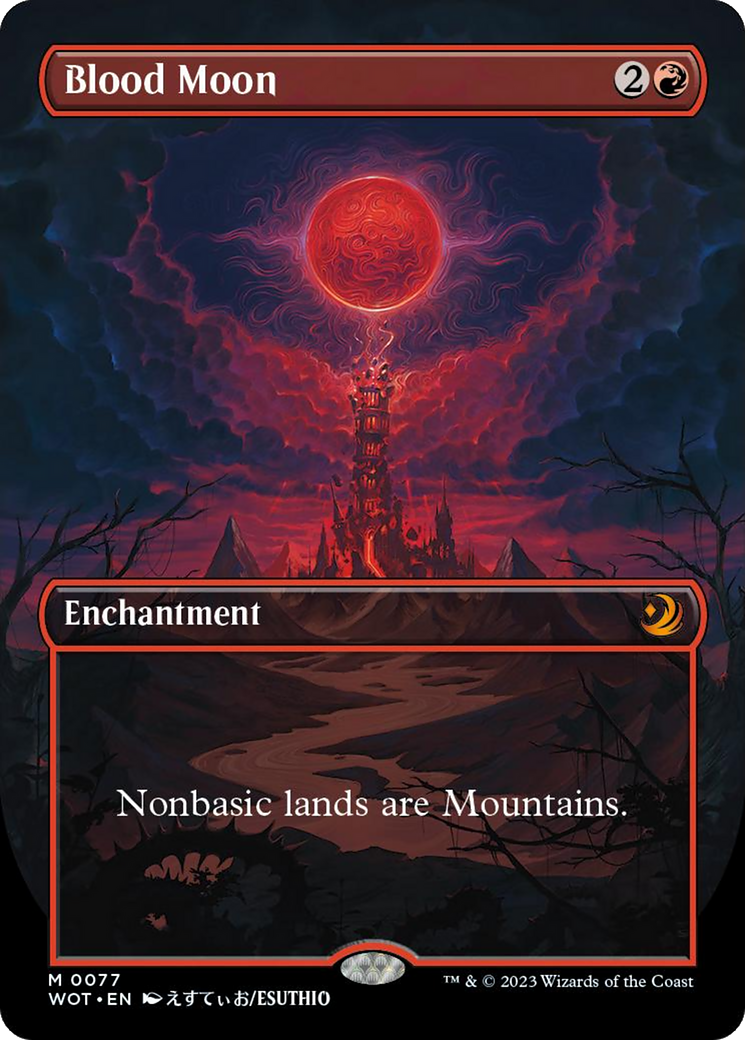 Blood Moon (Anime Borderless) [Wilds of Eldraine: Enchanting Tales] Foil