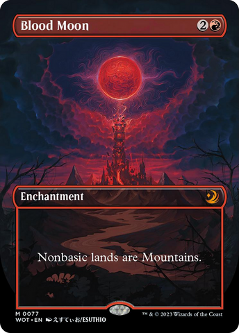 Blood Moon (Anime Borderless) [Wilds of Eldraine: Enchanting Tales] Foil