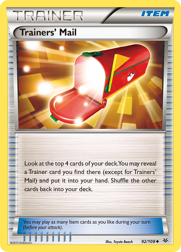Trainers' Mail (92/108) [XY: Roaring Skies] Reverse Holofoil