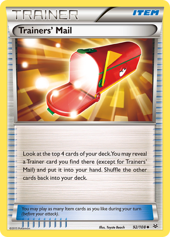 Trainers' Mail (92/108) [XY: Roaring Skies] Reverse Holofoil
