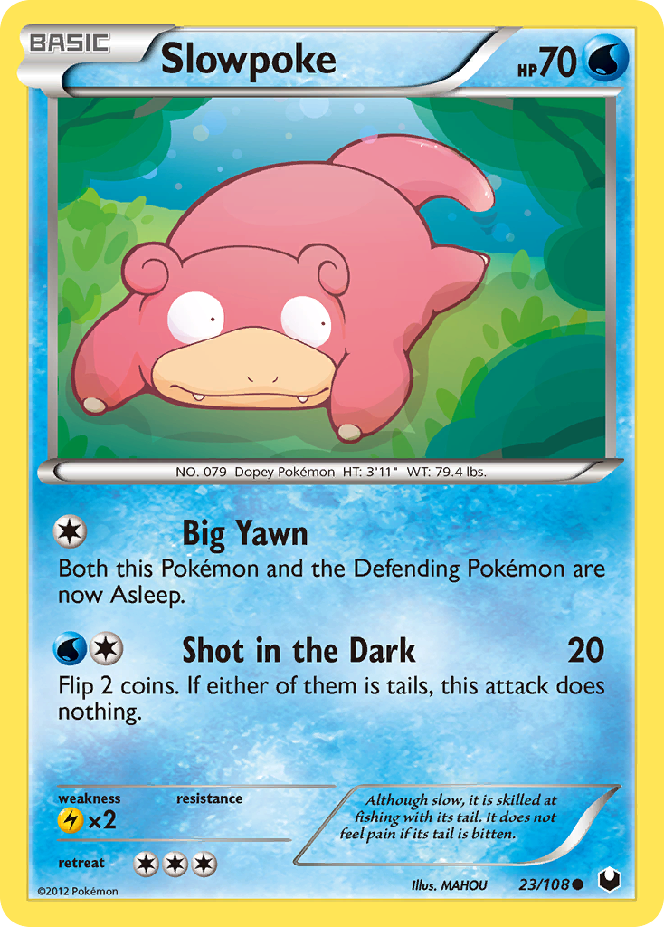 Slowpoke (23/108) [Black & White: Dark Explorers] Reverse Holofoil
