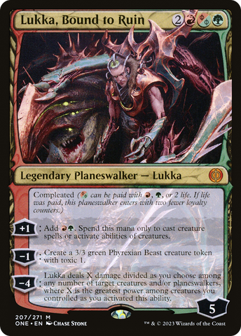 Lukka, Bound to Ruin [Phyrexia: All Will Be One] Foil